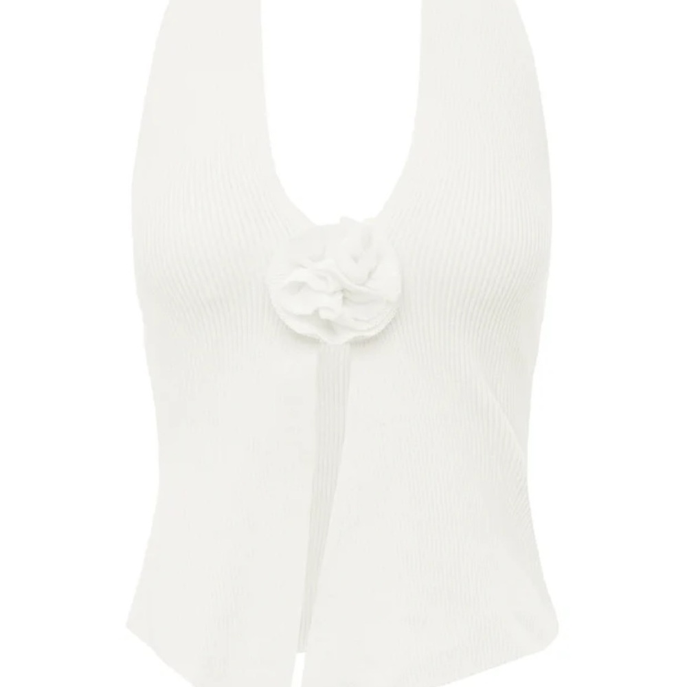 With Jean Rose Top in White